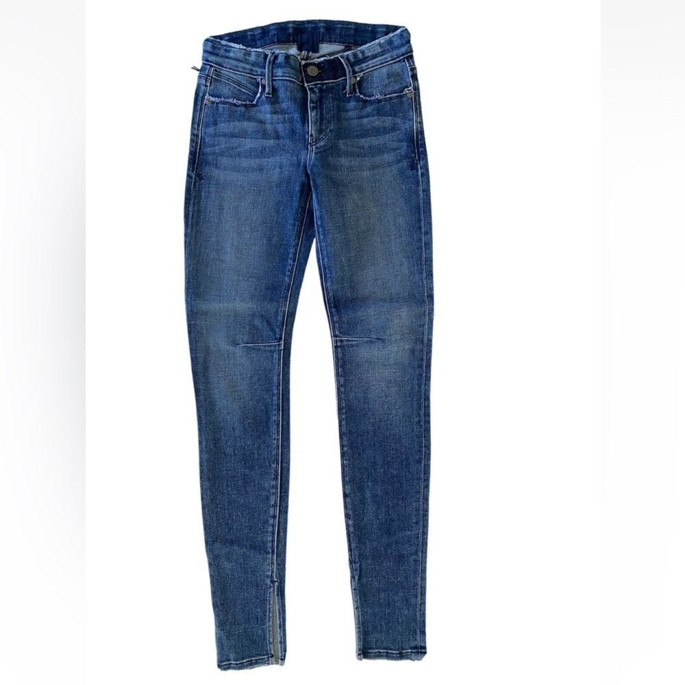 RtA Icon Mid Rise Skinny Jean Split Raw Hem RAID Wash NWT